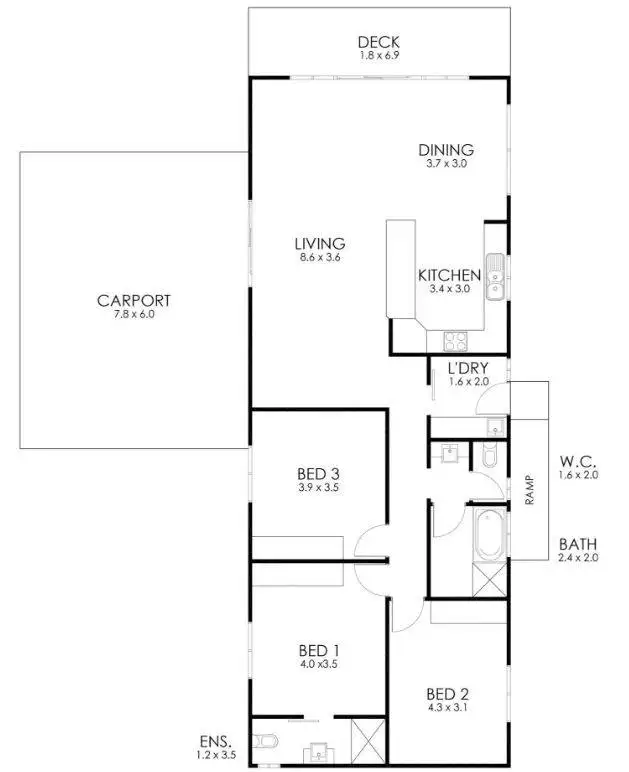 Floorplan of Homely house listing, 2/23 Monash Road, Port Lincoln SA 5606