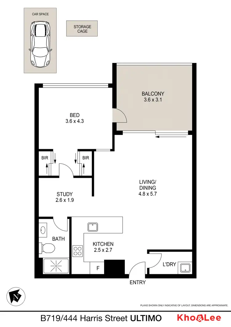 Floorplan of Homely unit listing, B719/444 Harris Street, Ultimo NSW 2007