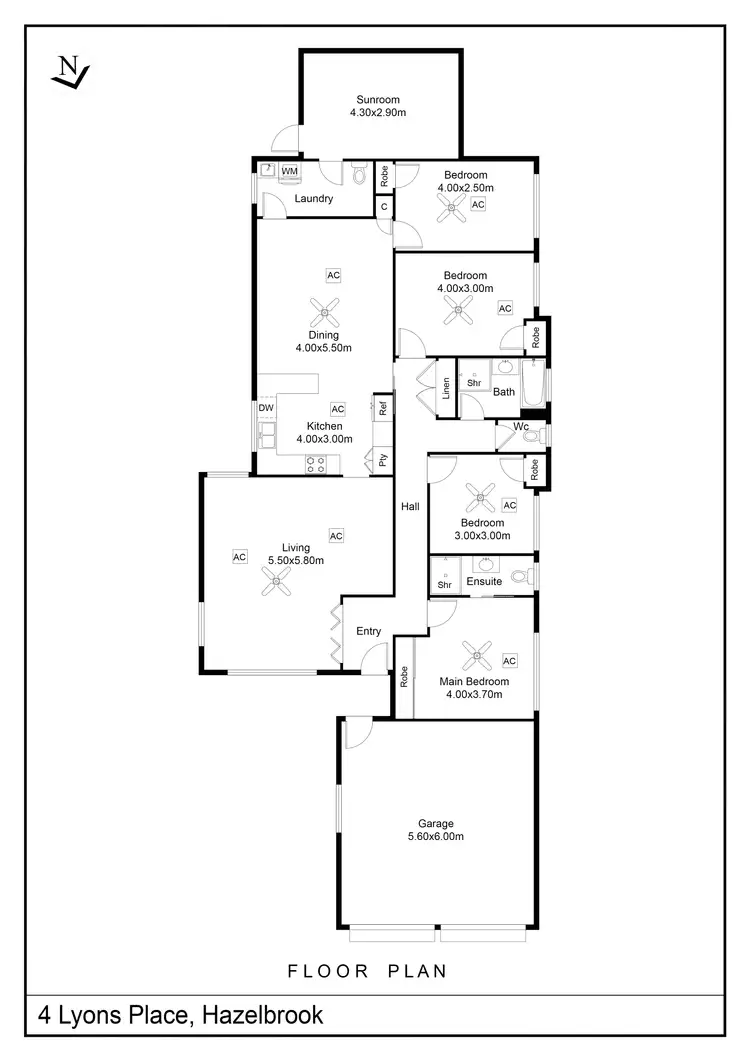 Floorplan of Homely house listing, 4 Lyons Place, Hazelbrook NSW 2779