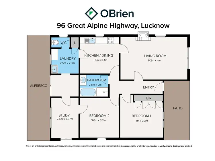 Floorplan of Homely house listing, 96 Great Alpine Road, Lucknow VIC 3875