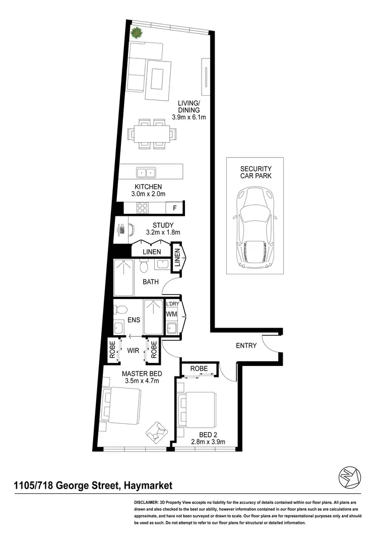 Floorplan of Homely apartment listing, 1105/718 George Street, Haymarket NSW 2000