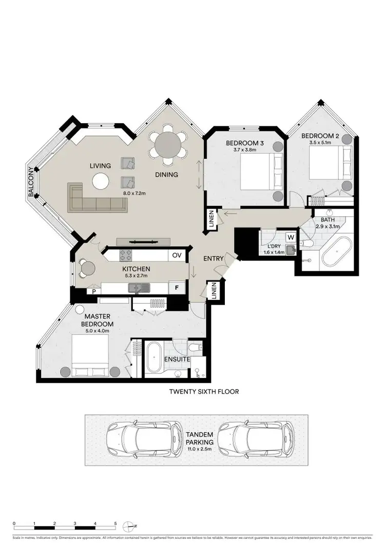 Floorplan of Homely apartment listing, 2604/96-118 Gloucester Street, Sydney NSW 2000