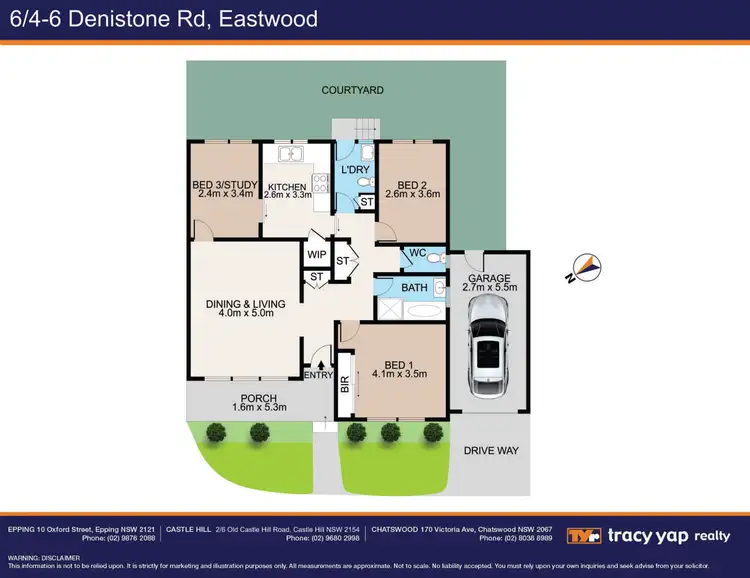 Floorplan of Homely villa listing, 6/4-6 Denistone Road, Eastwood NSW 2122