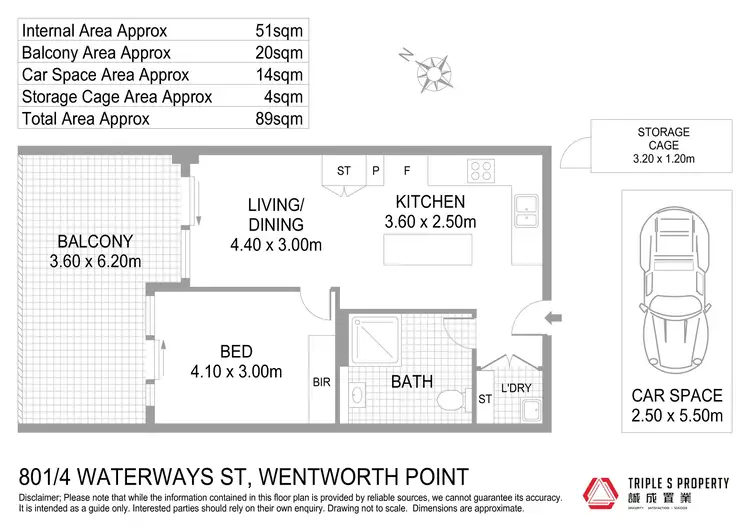 Floorplan of Homely apartment listing, 801/4 Waterways Street, Wentworth Point NSW 2127