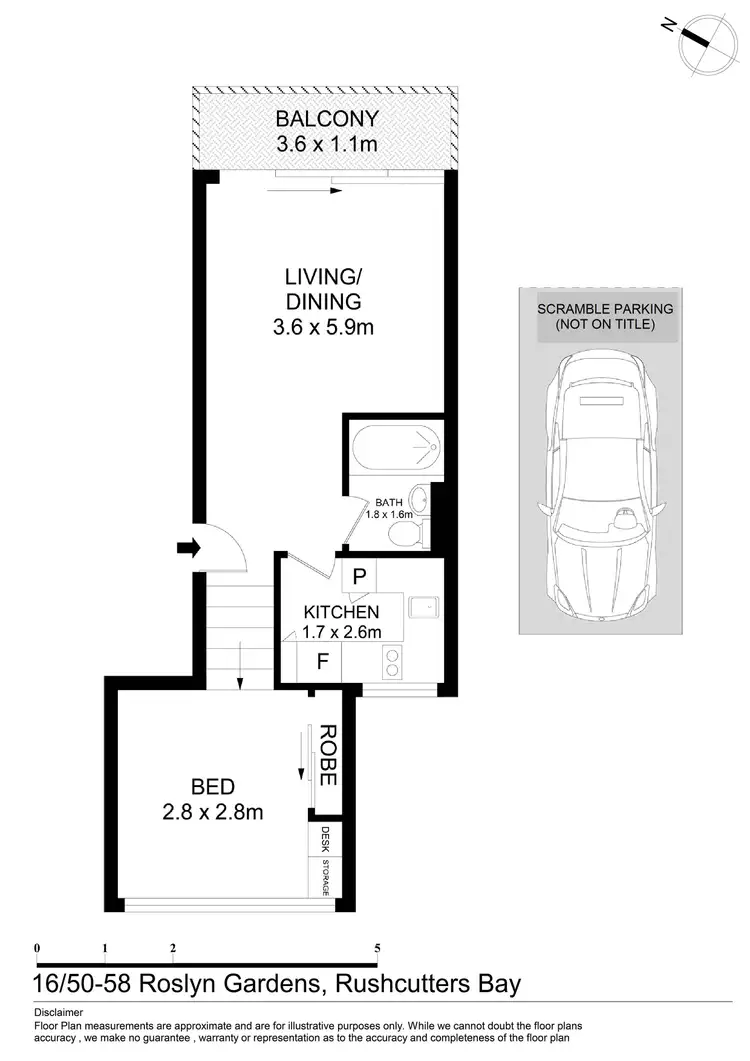 Floorplan of Homely apartment listing, 16/50-58 Roslyn Gardens, Elizabeth Bay NSW 2011