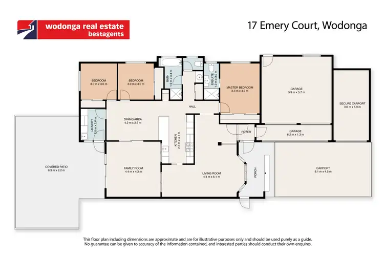 Floorplan of Homely house listing, 17 Emery Court, Wodonga VIC 3690