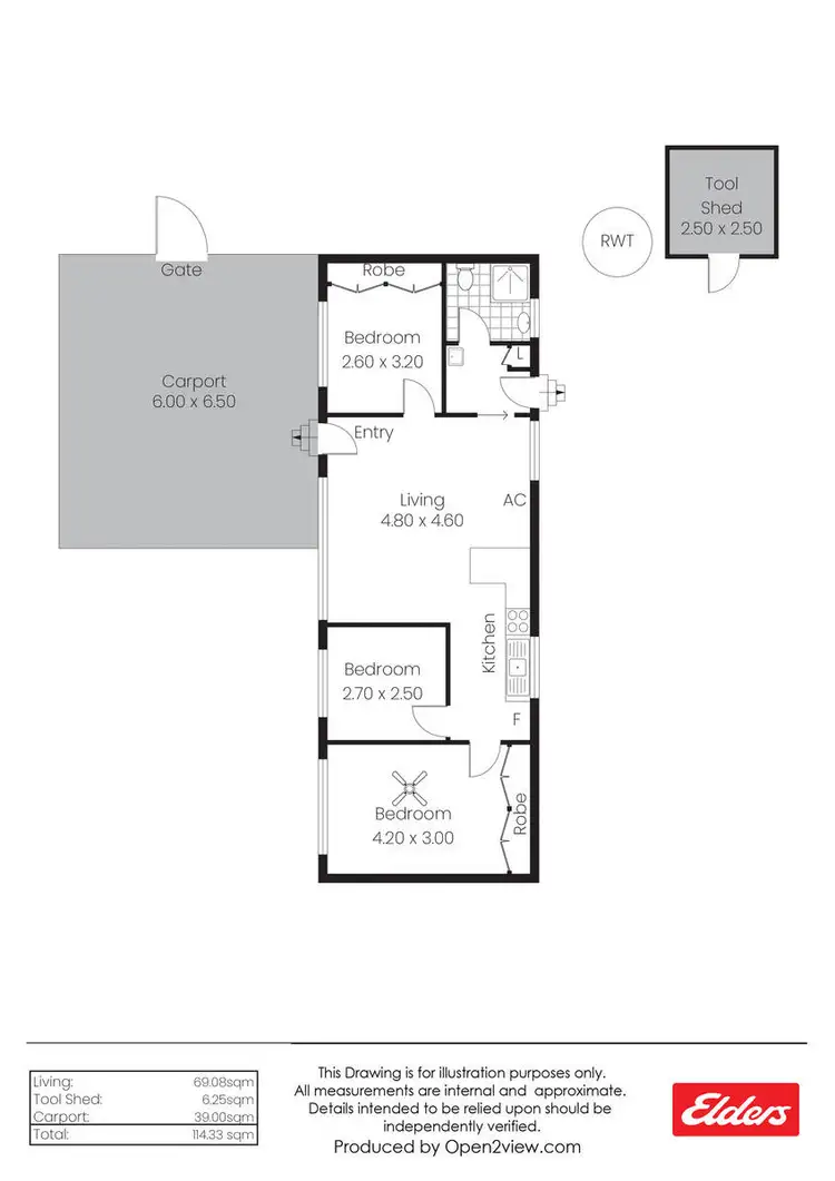 Floorplan of Homely house listing, 16 Kelly Street, Balaklava SA 5461