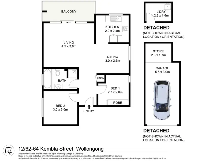 Floorplan of Homely apartment listing, 12/62-64 Kembla Street, Wollongong NSW 2500