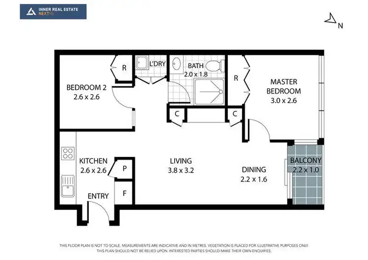 Floorplan of Homely apartment listing, 1301/500 Elizabeth Street, Melbourne VIC 3000