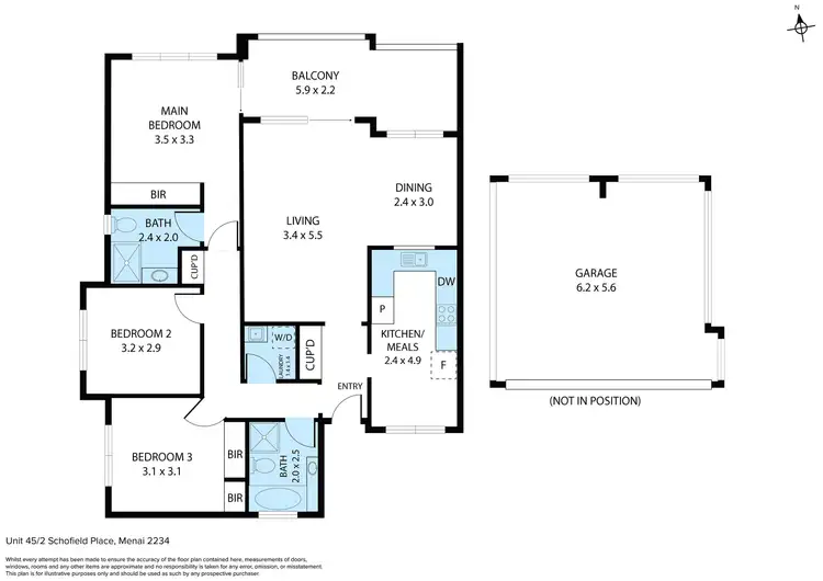 Floorplan of Homely unit listing, 45/2 Schofield Place, Menai NSW 2234