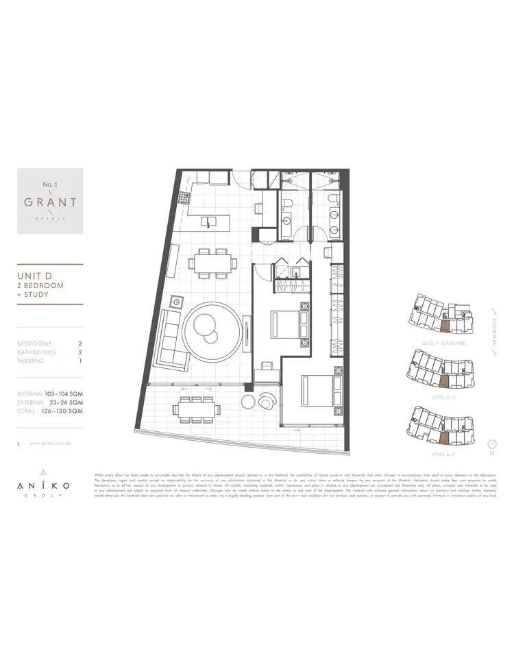 Floorplan of Homely apartment listing, 1704/1 Grant Avenue, Hope Island QLD 4212