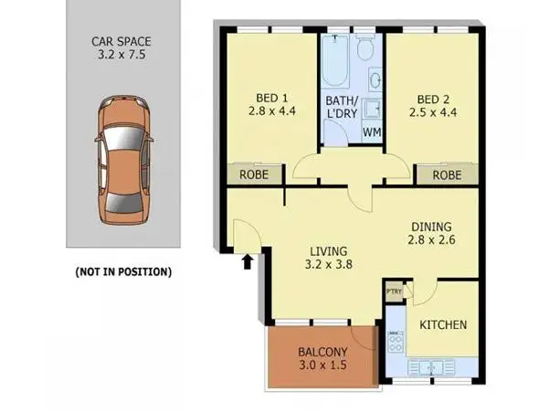 Floorplan of Homely apartment listing, 16/402 Nepean Highway, Frankston VIC 3199