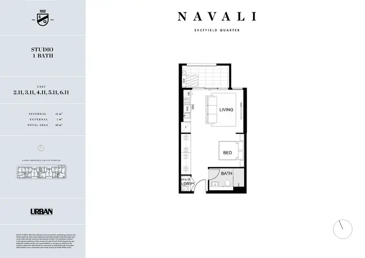 Floorplan of Homely studio listing, 511/2B Lord Sheffield Circuit, Penrith NSW 2750