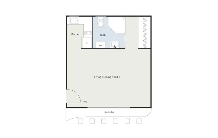 Floorplan of Homely studio listing, 4/17 Devonport Street, Lyons ACT 2606