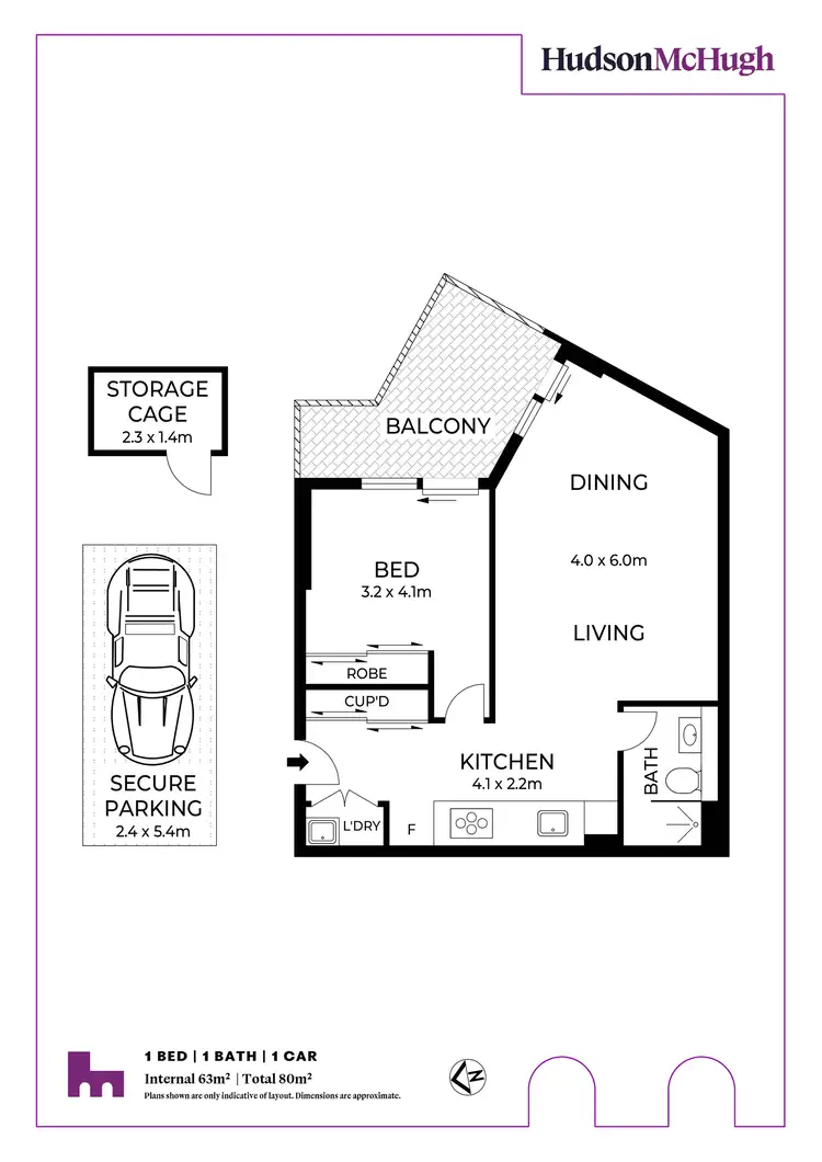 Floorplan of Homely unit listing, 401/1 Markham Place, Ashfield NSW 2131