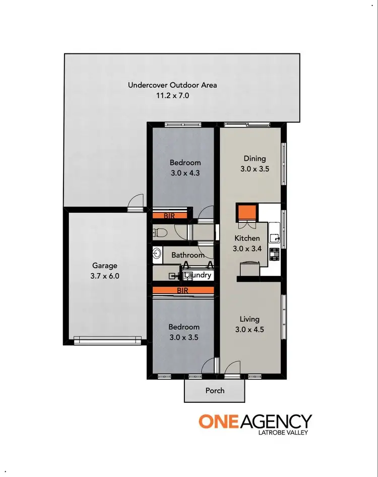 Floorplan of Homely unit listing, 99A Breed Street, Traralgon VIC 3844