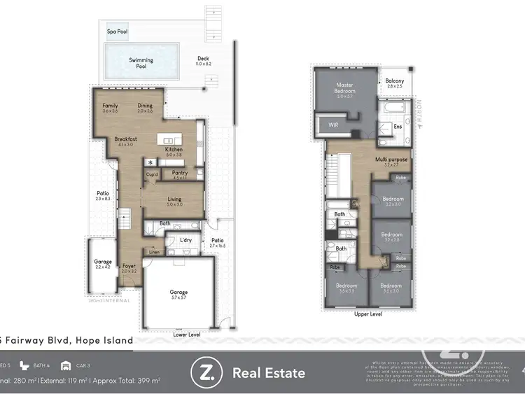 Floorplan of Homely house listing, 7685 Fairway Boulevard, Hope Island QLD 4212