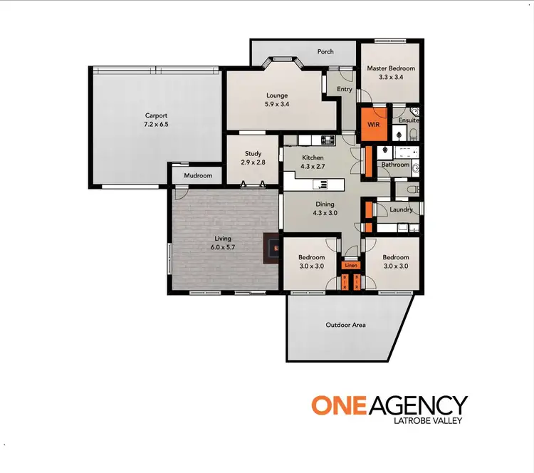 Floorplan of Homely house listing, 3 Brolga Boulevard, Traralgon VIC 3844