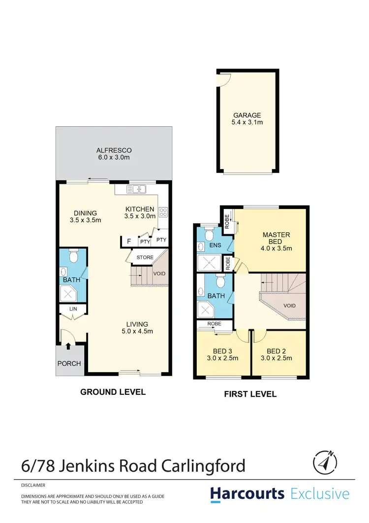 Floorplan of Homely townhouse listing, 6/78 Jenkins Road, Carlingford NSW 2118
