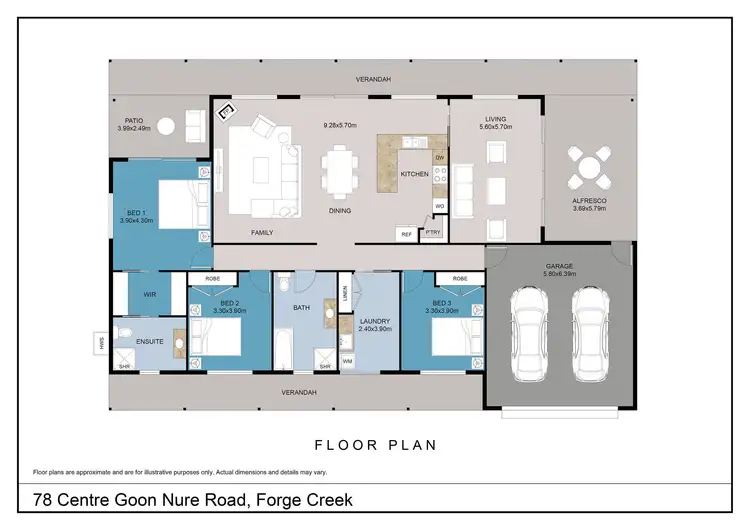Floorplan of Homely rural property listing, 78 Centre Goon Nure Road, Forge Creek VIC 3875