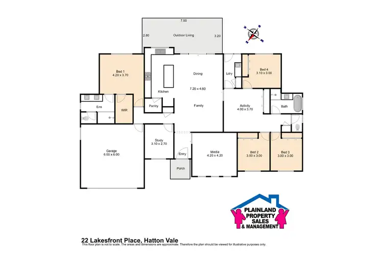 Floorplan of Homely house listing, 22 Lakesfront Place, Hatton Vale QLD 4341