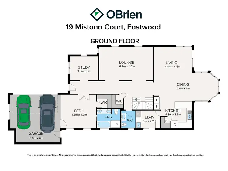 Floorplan of Homely house listing, 19 Mistana Court, Eastwood VIC 3875