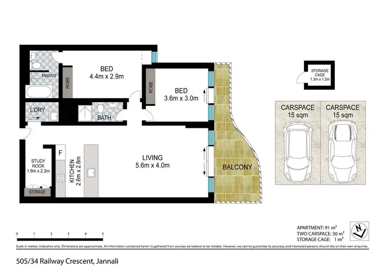 Floorplan of Homely unit listing, 505/34 Railway Crescent, Jannali NSW 2226