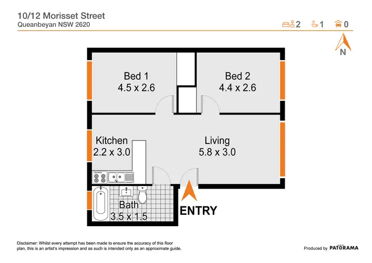 Floorplan of Homely unit listing, 10/12 Morisset Street, Queanbeyan NSW 2620