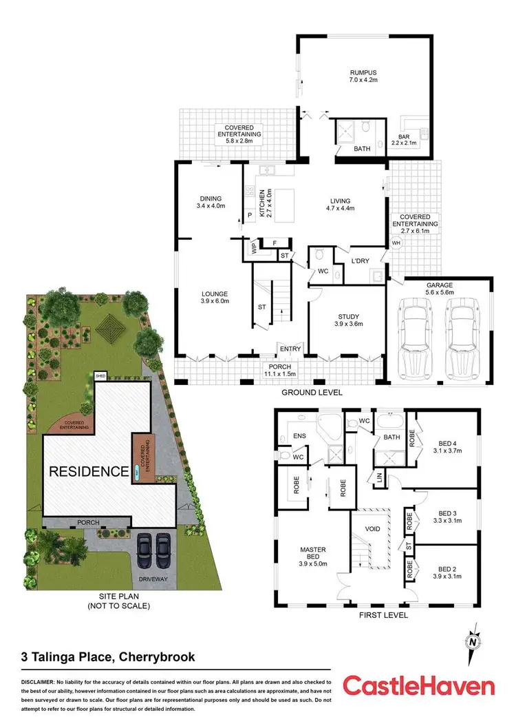 Floorplan of Homely house listing, 3 Talinga Place, Cherrybrook NSW 2126