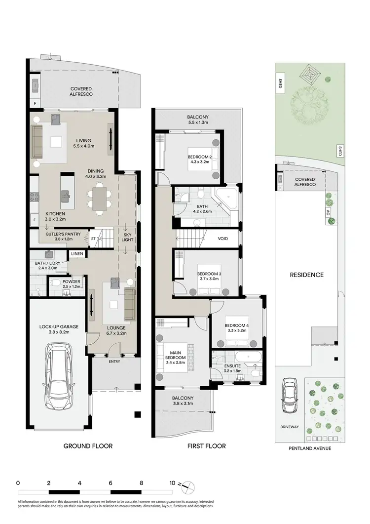 Floorplan of Homely semi-detached listing, 10A Pentland Avenue, Roselands NSW 2196