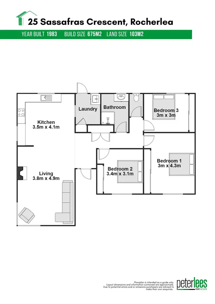 Floorplan of Homely house listing, 25 Sassafras Crescent, Rocherlea TAS 7248