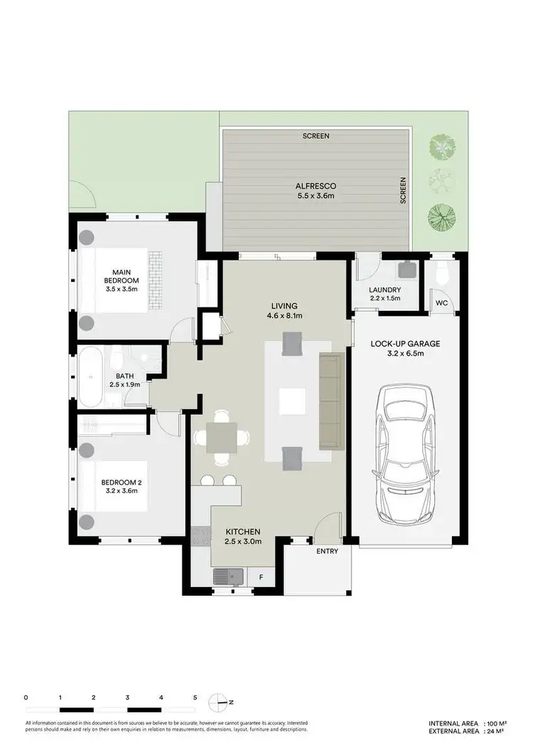 Floorplan of Homely villa listing, 1/8 Merrymen Way, Port Macquarie NSW 2444