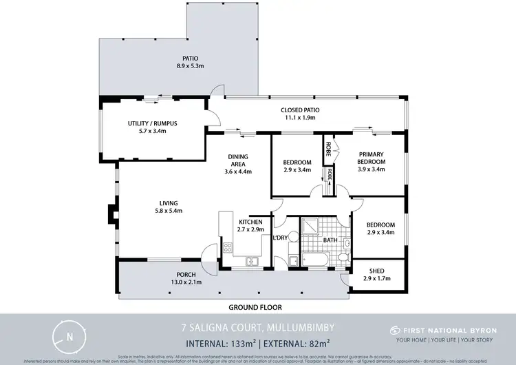 Floorplan of Homely house listing, 7 Saligna Court, Mullumbimby NSW 2482