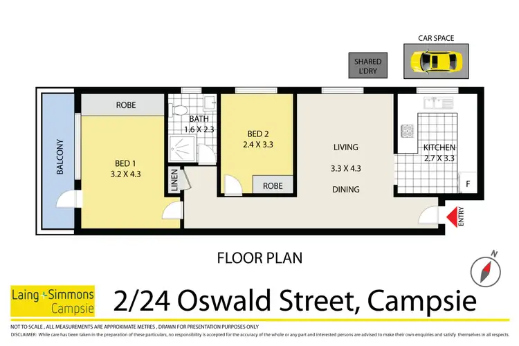 Floorplan of Homely unit listing, 2/24 Oswald Street, Campsie NSW 2194