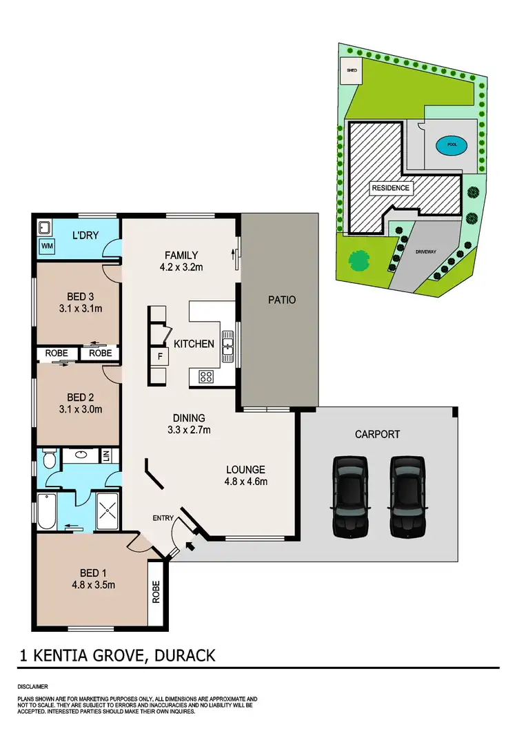 Floorplan of Homely house listing, 1 Kentia Grove, Durack NT 830
