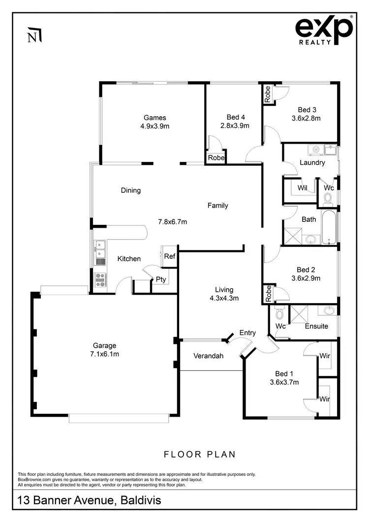 Floorplan of Homely house listing, 13 Banner Avenue, Baldivis WA 6171