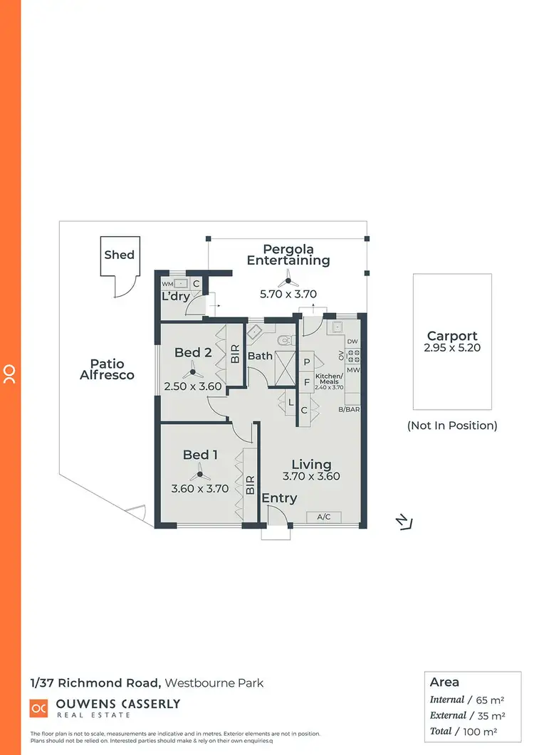 Floorplan of Homely unit listing, 1/37 Richmond Road, Westbourne Park SA 5041