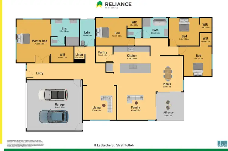 Floorplan of Homely house listing, 8 Ladbroke Street, Strathtulloh VIC 3338