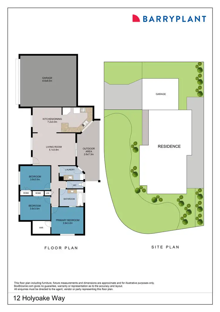 Floorplan of Homely house listing, 12 Holyoake Way, Mildura VIC 3500