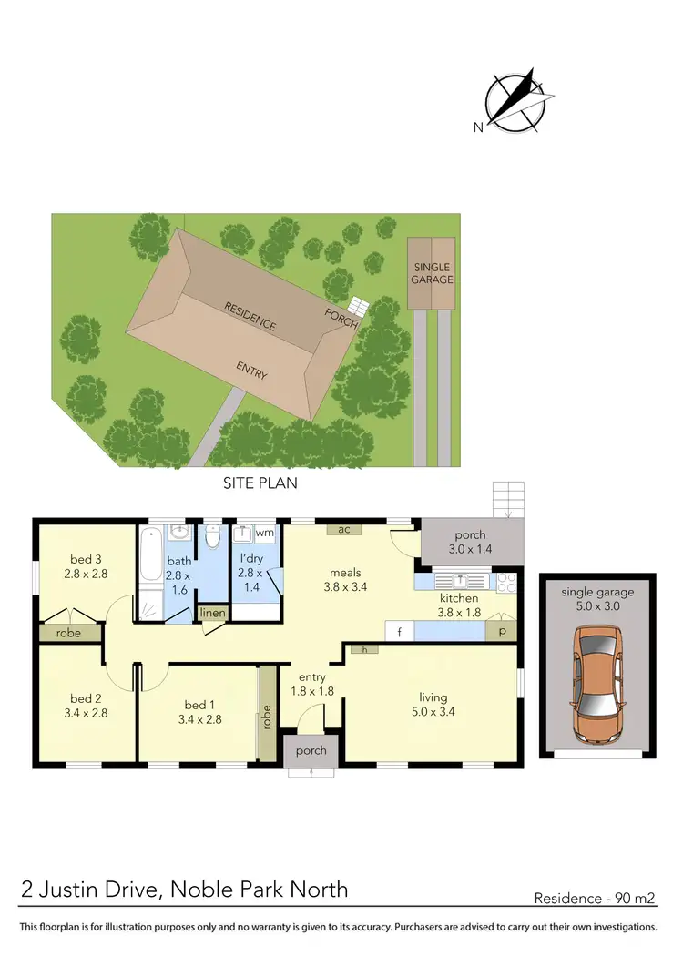 Floorplan of Homely house listing, 2 Justin Drive, Noble Park North VIC 3174