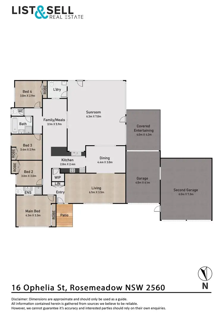 Floorplan of Homely house listing, 16 Ophelia Street, Rosemeadow NSW 2560