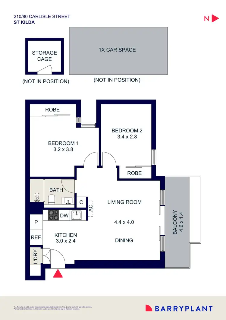 Floorplan of Homely apartment listing, 210/80 Carlisle Street, St Kilda VIC 3182
