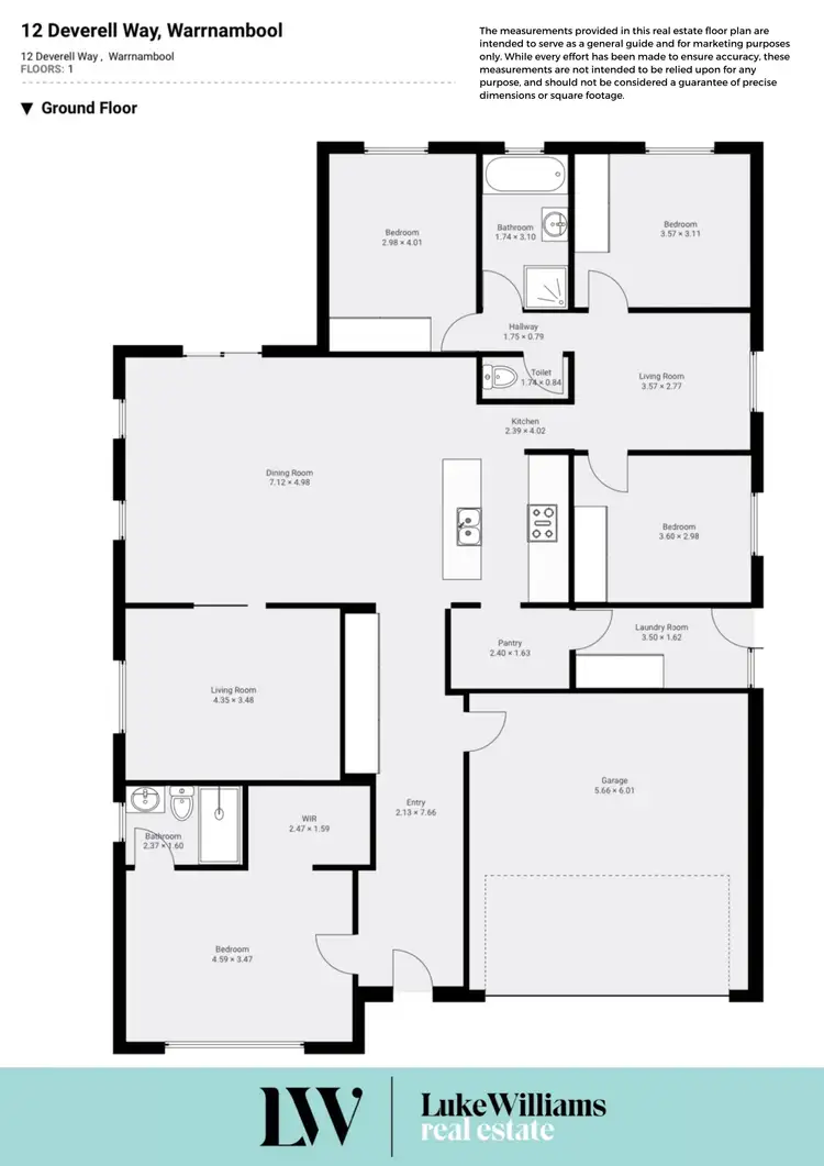 Floorplan of Homely house listing, 12 Deverell Way, Warrnambool VIC 3280