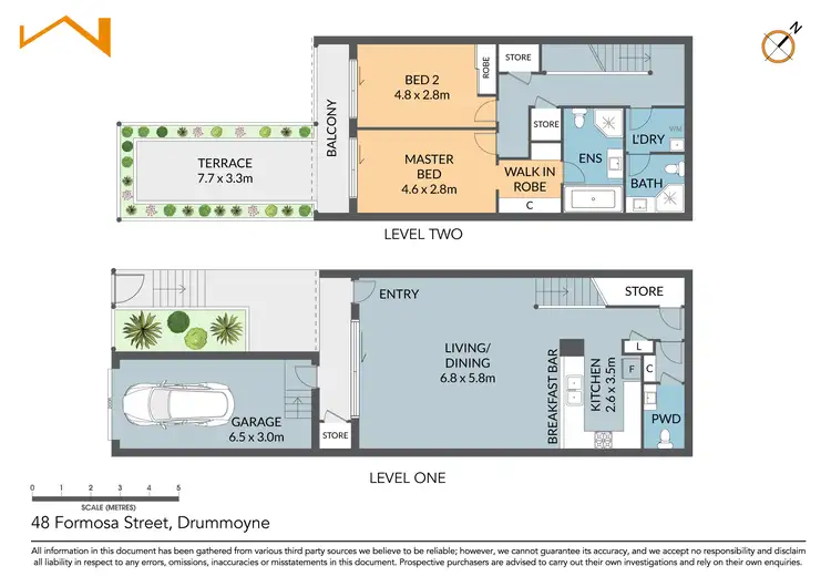 Floorplan of Homely townhouse listing, 48 Formosa Street, Drummoyne NSW 2047