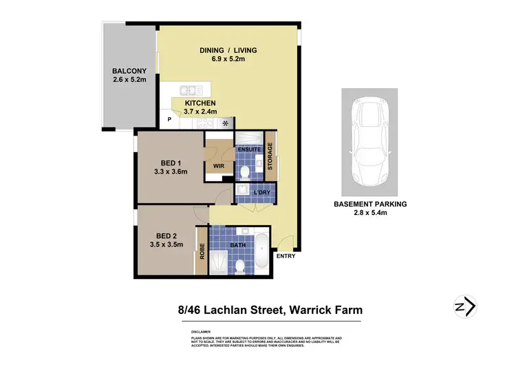Floorplan of Homely apartment listing, 8/49 Lachlan Street, Warwick Farm NSW 2170