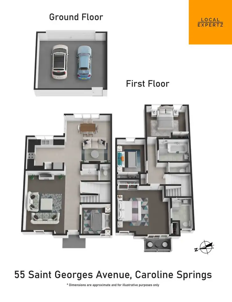 Floorplan of Homely house listing, 55 St. Georges Avenue, Caroline Springs VIC 3023