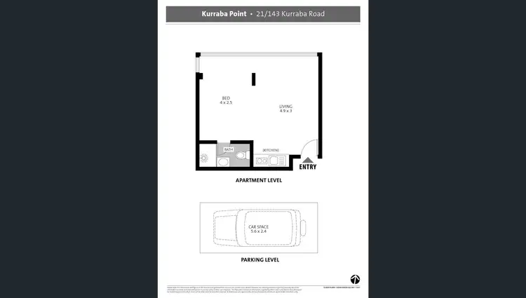 Floorplan of Homely studio listing, 21/143 Kurraba Road, Neutral Bay NSW 2089