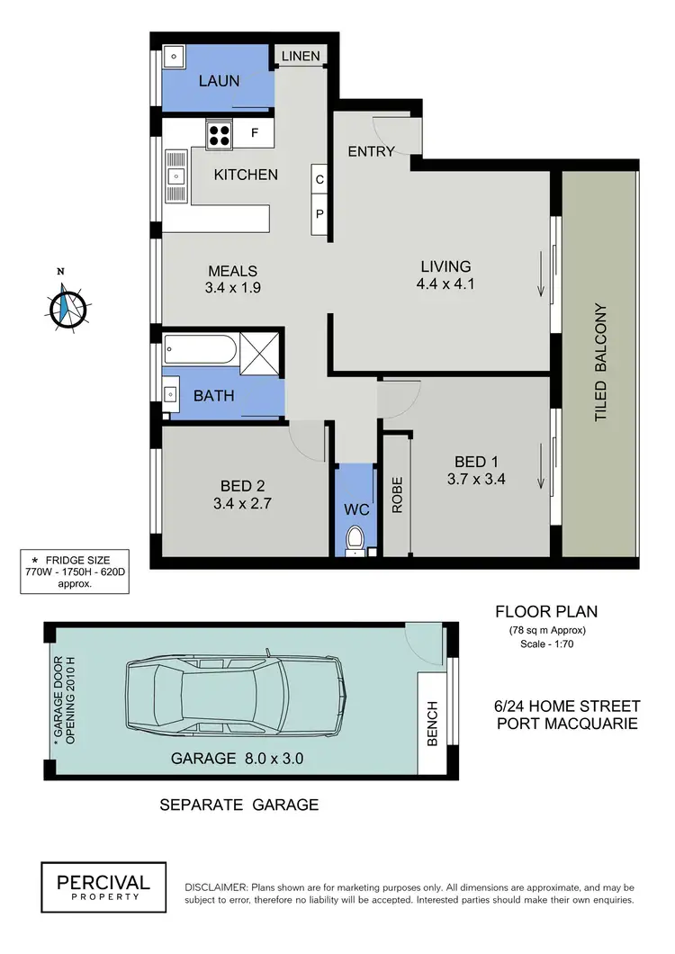 Floorplan of Homely unit listing, 6/24 Home Street, Port Macquarie NSW 2444
