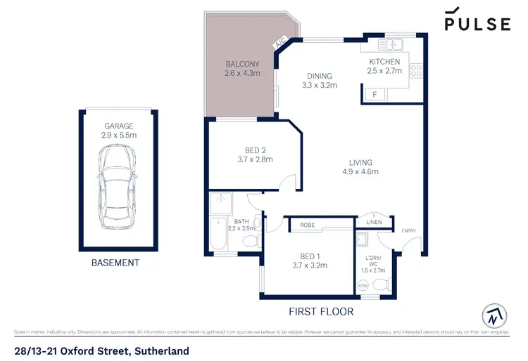 Floorplan of Homely apartment listing, 28/13-21 Oxford Street, Sutherland NSW 2232