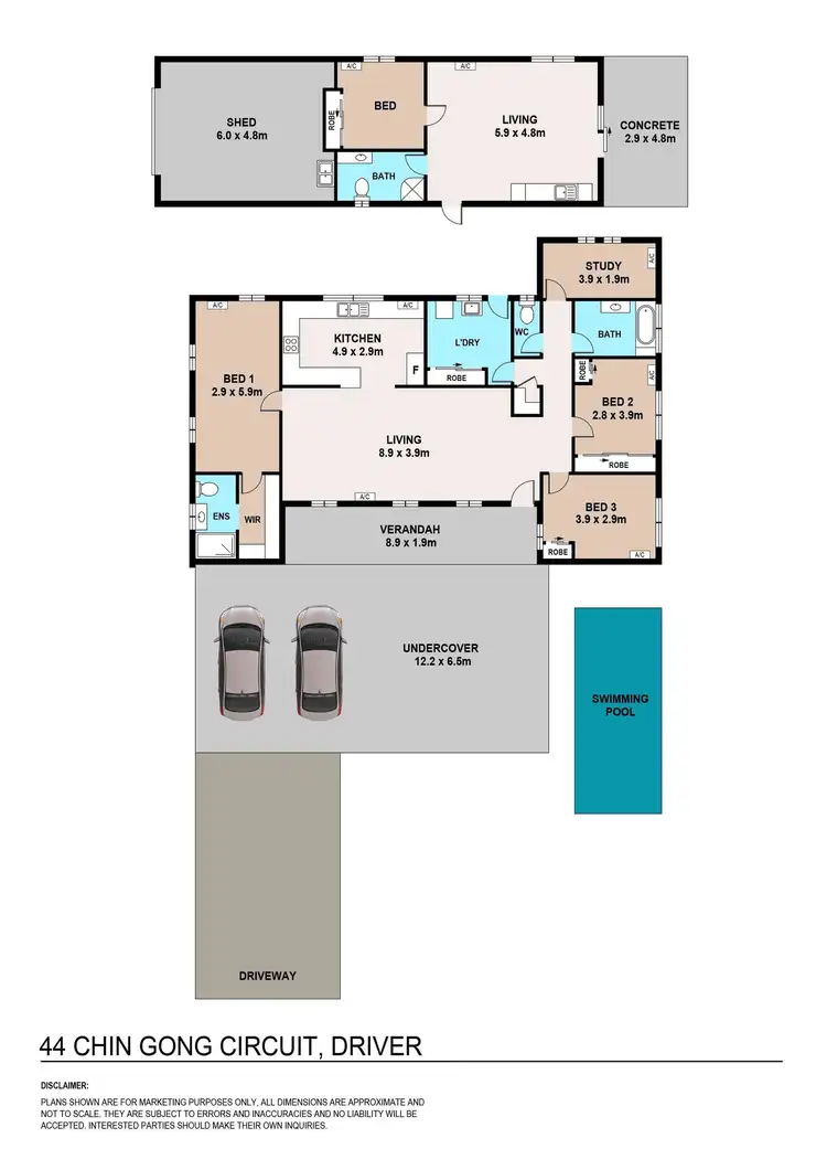 Floorplan of Homely house listing, 44 Chin Gong Circuit, Driver NT 830